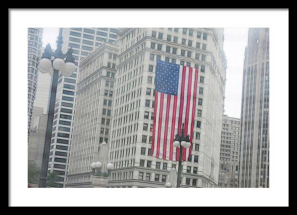 Patriotic Chicago - Framed Print