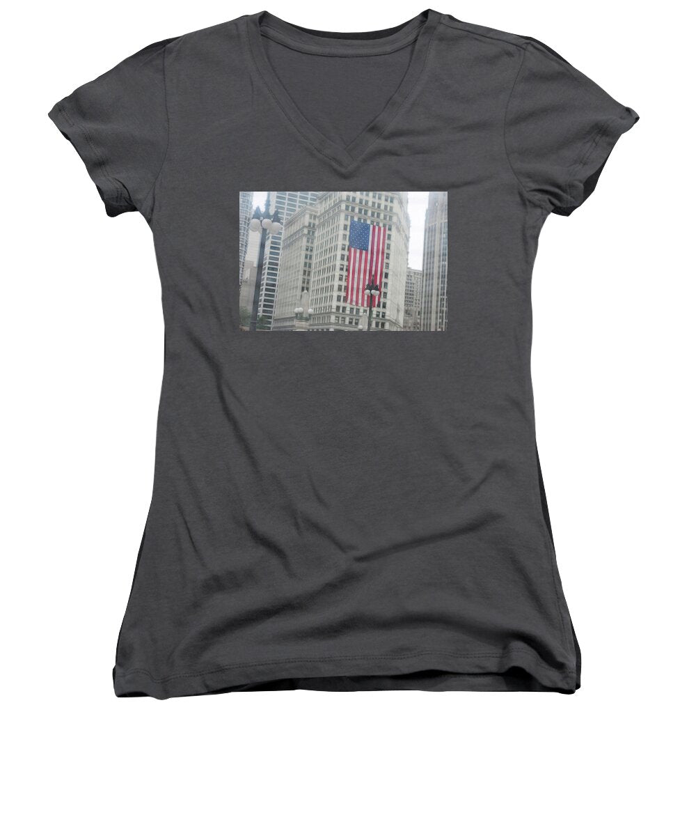 Patriotic Chicago - Women's V-Neck