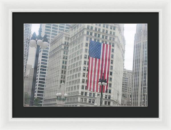 Patriotic Chicago - Framed Print