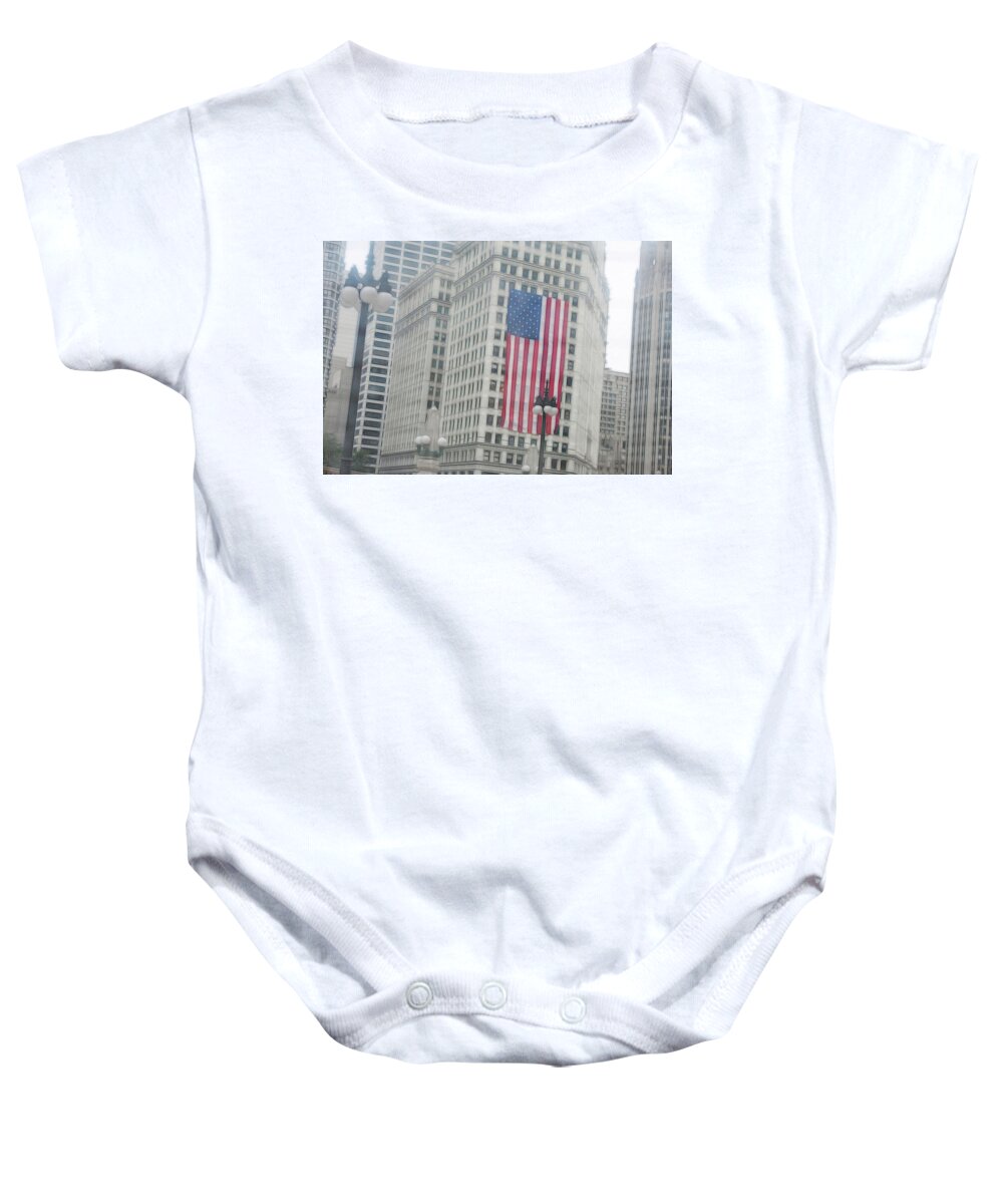 Patriotic Chicago - Baby Onesie