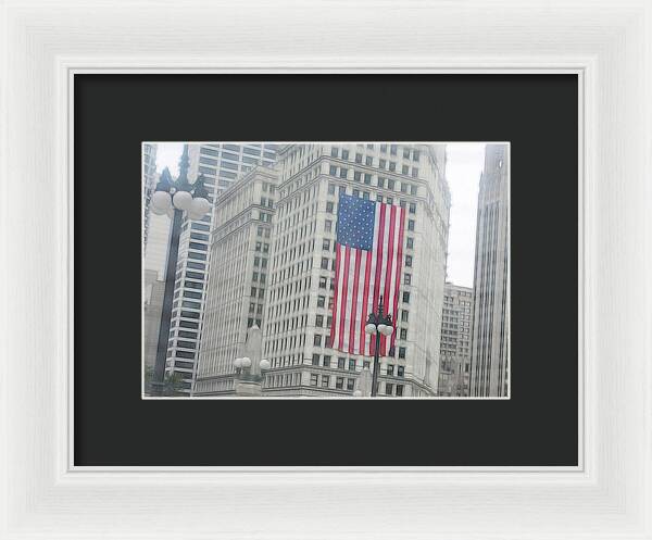 Patriotic Chicago - Framed Print