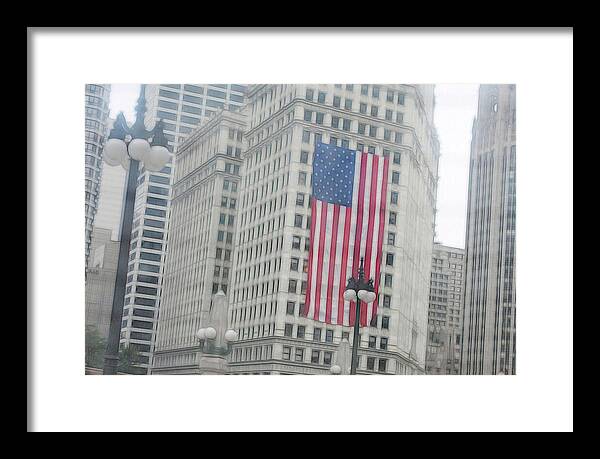 Patriotic Chicago - Framed Print