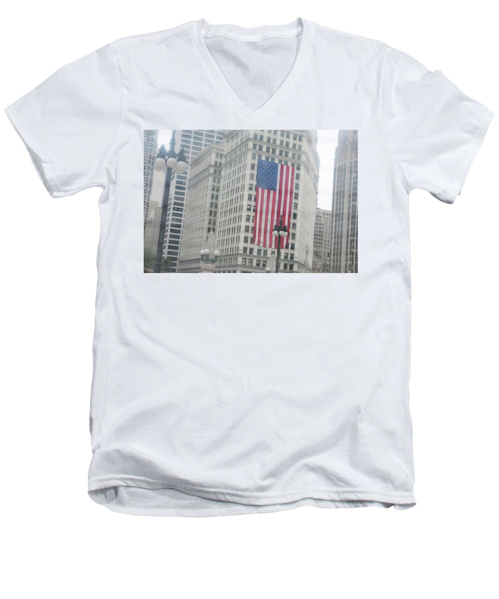 Patriotic Chicago - Men's V-Neck T-Shirt