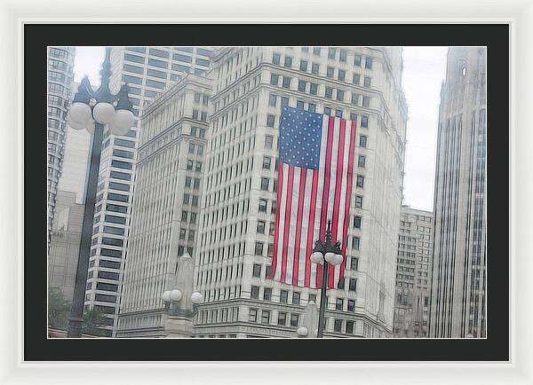 Patriotic Chicago - Framed Print