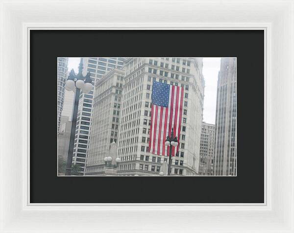 Patriotic Chicago - Framed Print