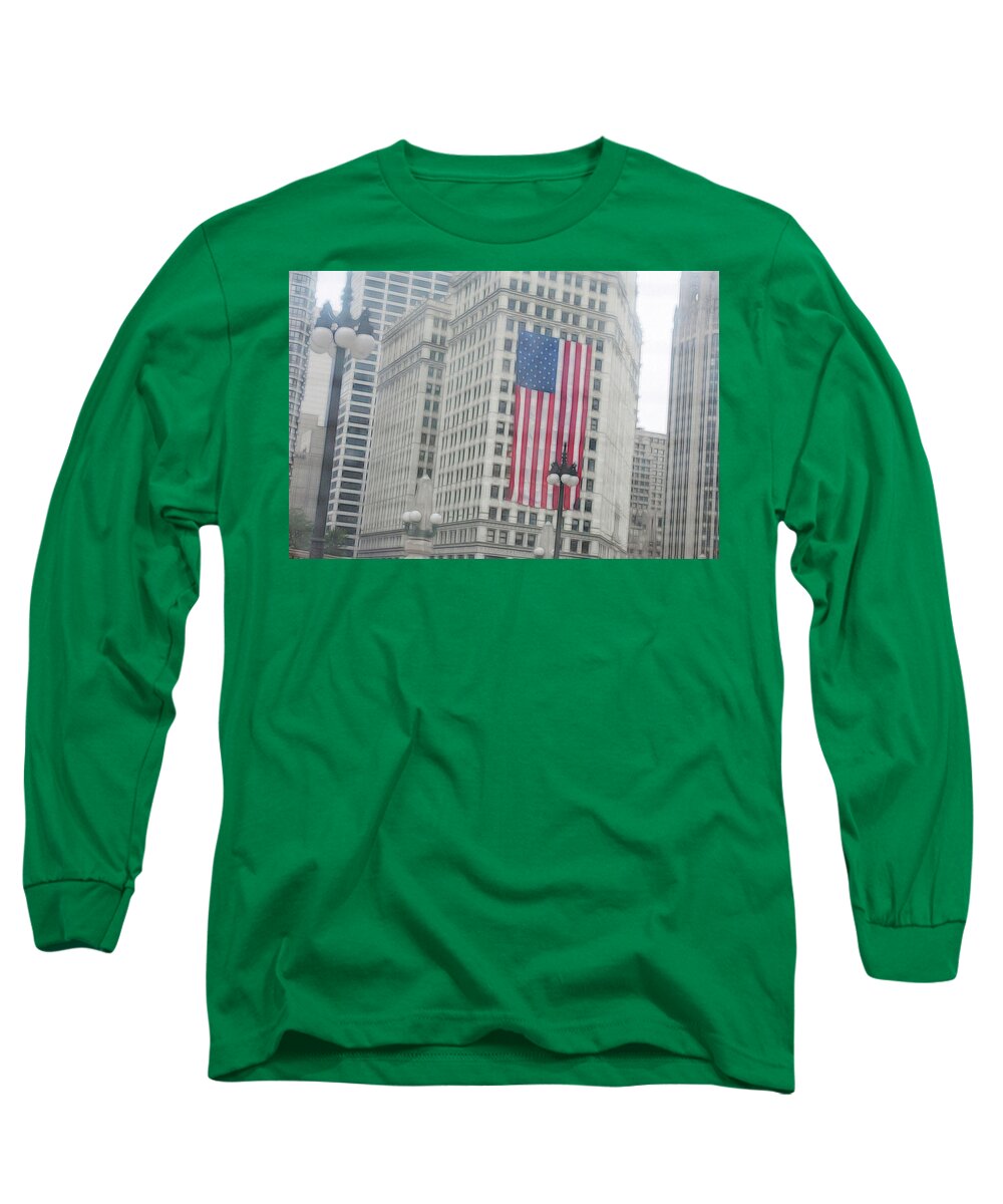 Patriotic Chicago - Long Sleeve T-Shirt