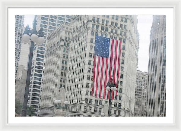 Patriotic Chicago - Framed Print