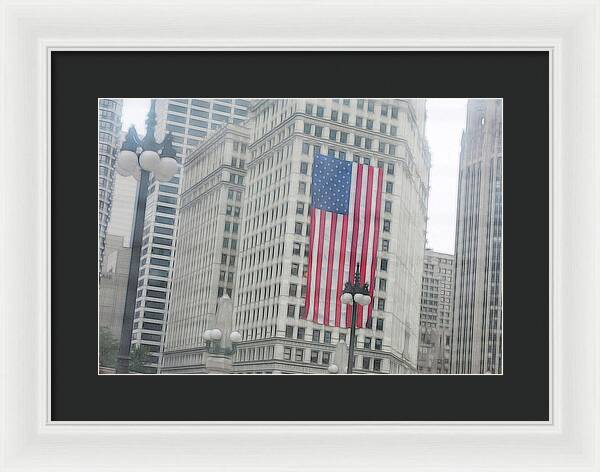 Patriotic Chicago - Framed Print