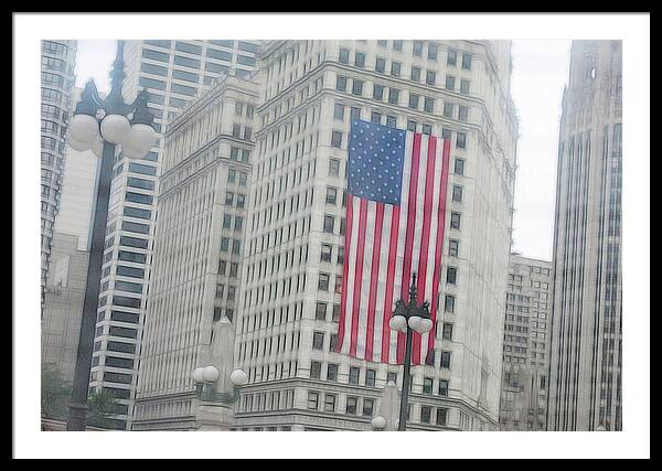 Patriotic Chicago - Framed Print