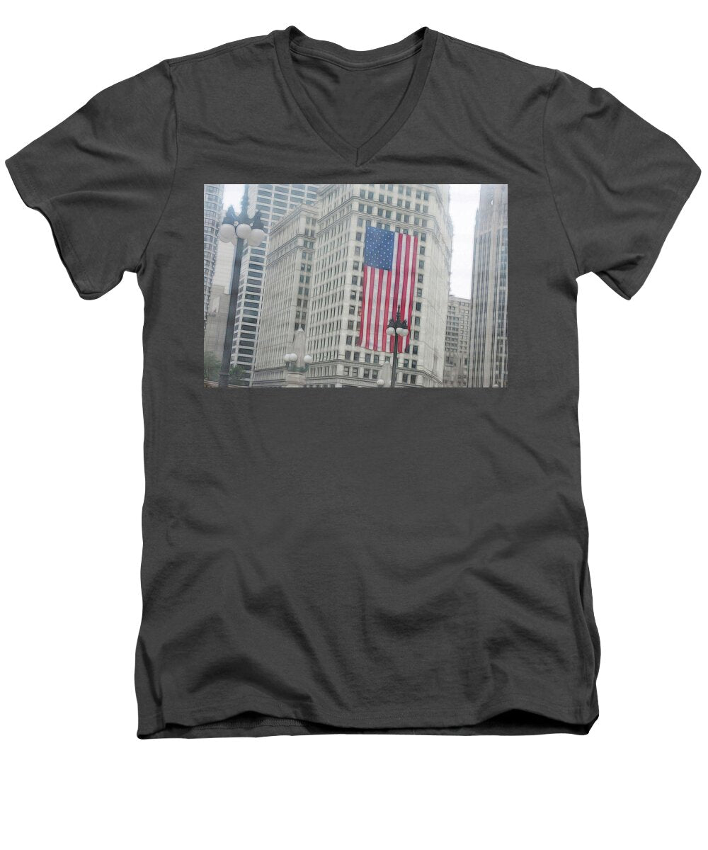 Patriotic Chicago - Men's V-Neck T-Shirt