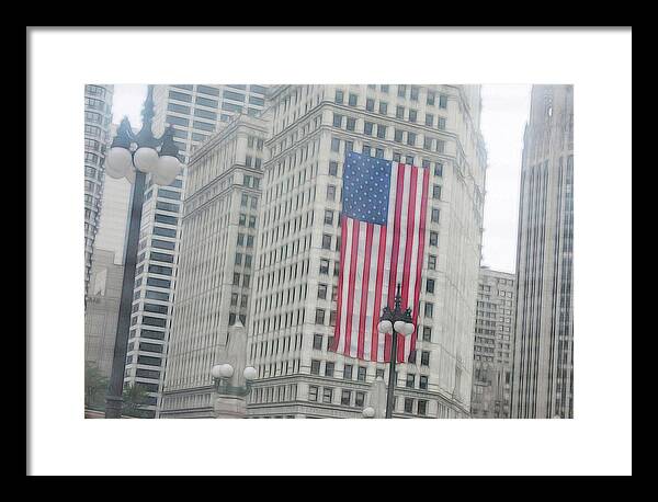 Patriotic Chicago - Framed Print