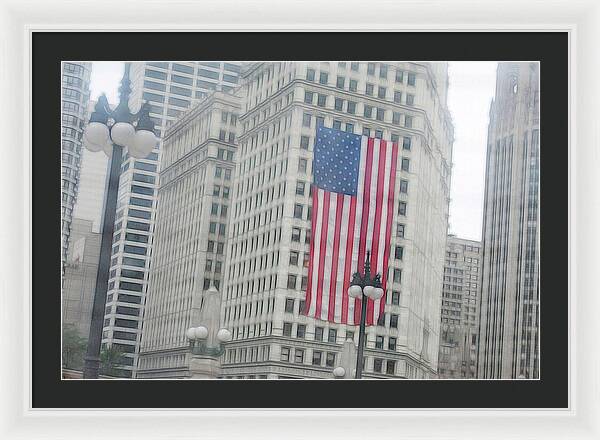 Patriotic Chicago - Framed Print