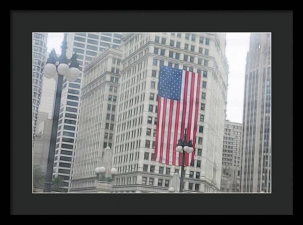 Patriotic Chicago - Framed Print