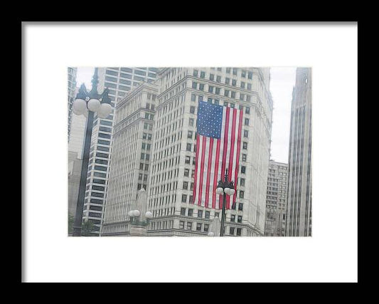 Patriotic Chicago - Framed Print