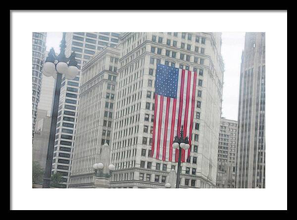 Patriotic Chicago - Framed Print