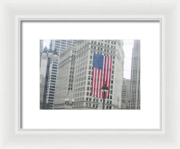 Patriotic Chicago - Framed Print