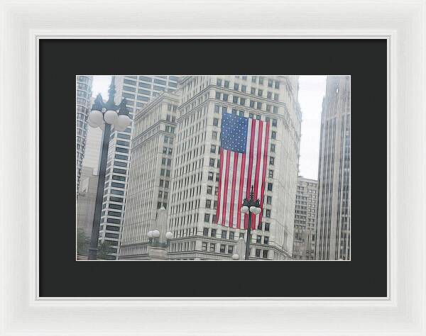 Patriotic Chicago - Framed Print