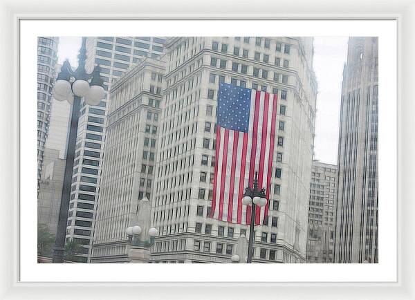 Patriotic Chicago - Framed Print