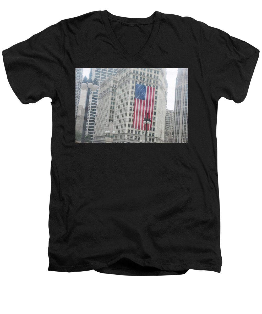 Patriotic Chicago - Men's V-Neck T-Shirt