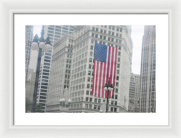 Patriotic Chicago - Framed Print