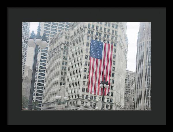 Patriotic Chicago - Framed Print