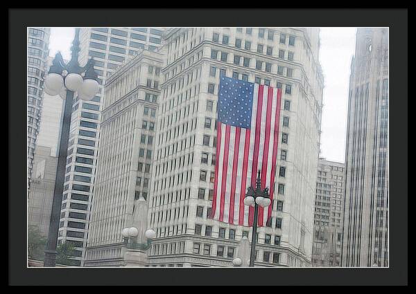 Patriotic Chicago - Framed Print