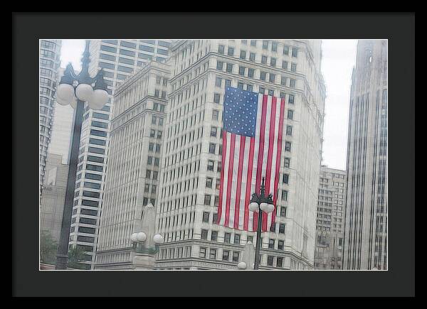 Patriotic Chicago - Framed Print