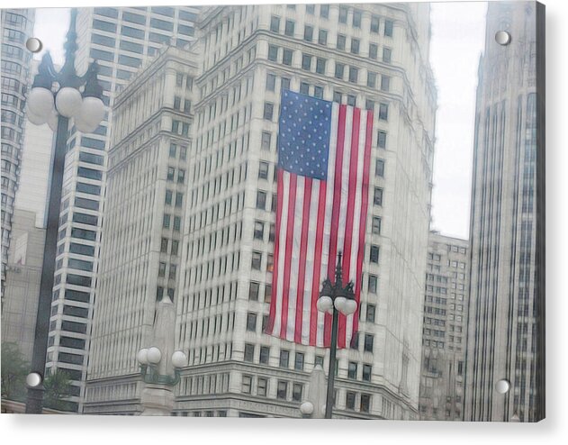 Patriotic Chicago - Acrylic Print