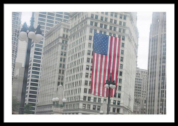 Patriotic Chicago - Framed Print