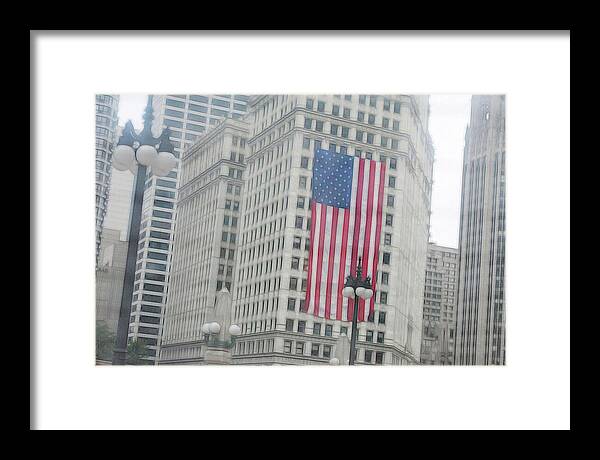 Patriotic Chicago - Framed Print