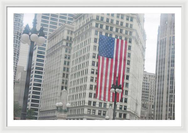 Patriotic Chicago - Framed Print