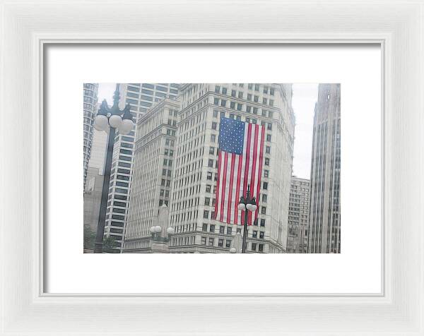 Patriotic Chicago - Framed Print