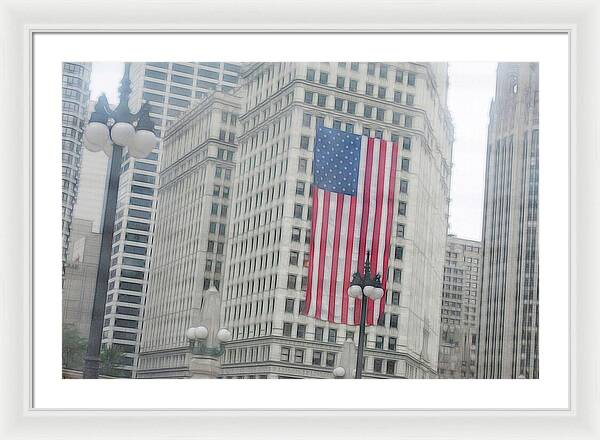 Patriotic Chicago - Framed Print