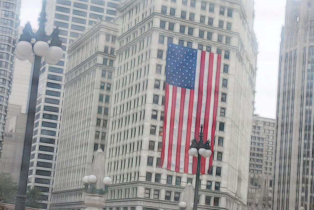 Patriotic Chicago Digital Image Download