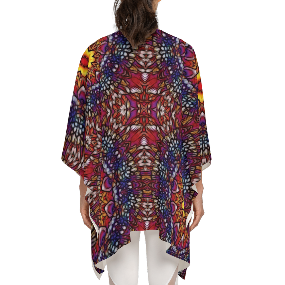 Blue Red Purple Kaleidoscope Women's Silky-like Wrap-Ultra-Soft and Smooth