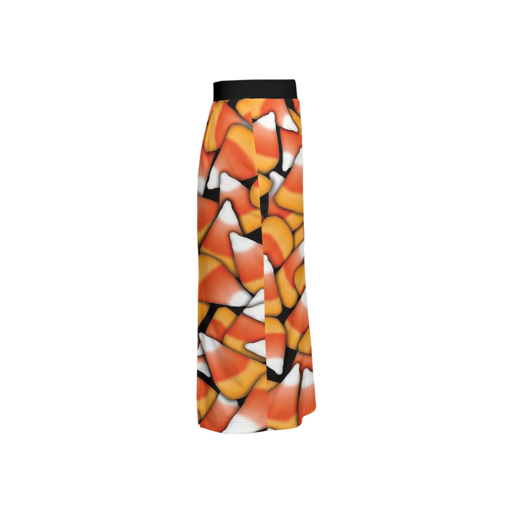 Candy Corn Women's Back Split Pencil Skirt-Heavy Knit