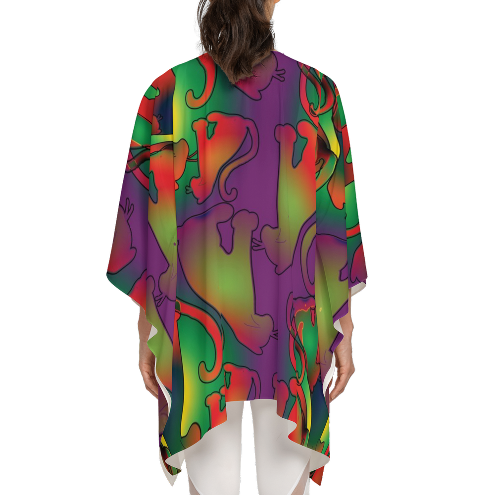 Abstract Rainbow Cats Pattern Women's Silky-like Wrap-Ultra-Soft and Smooth