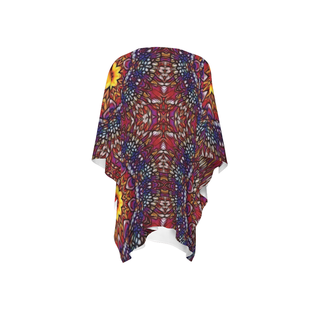 Blue Red Purple Kaleidoscope Women's Silky-like Wrap-Ultra-Soft and Smooth