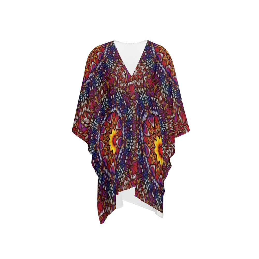 Blue Red Purple Kaleidoscope Women's Silky-like Wrap-Ultra-Soft and Smooth