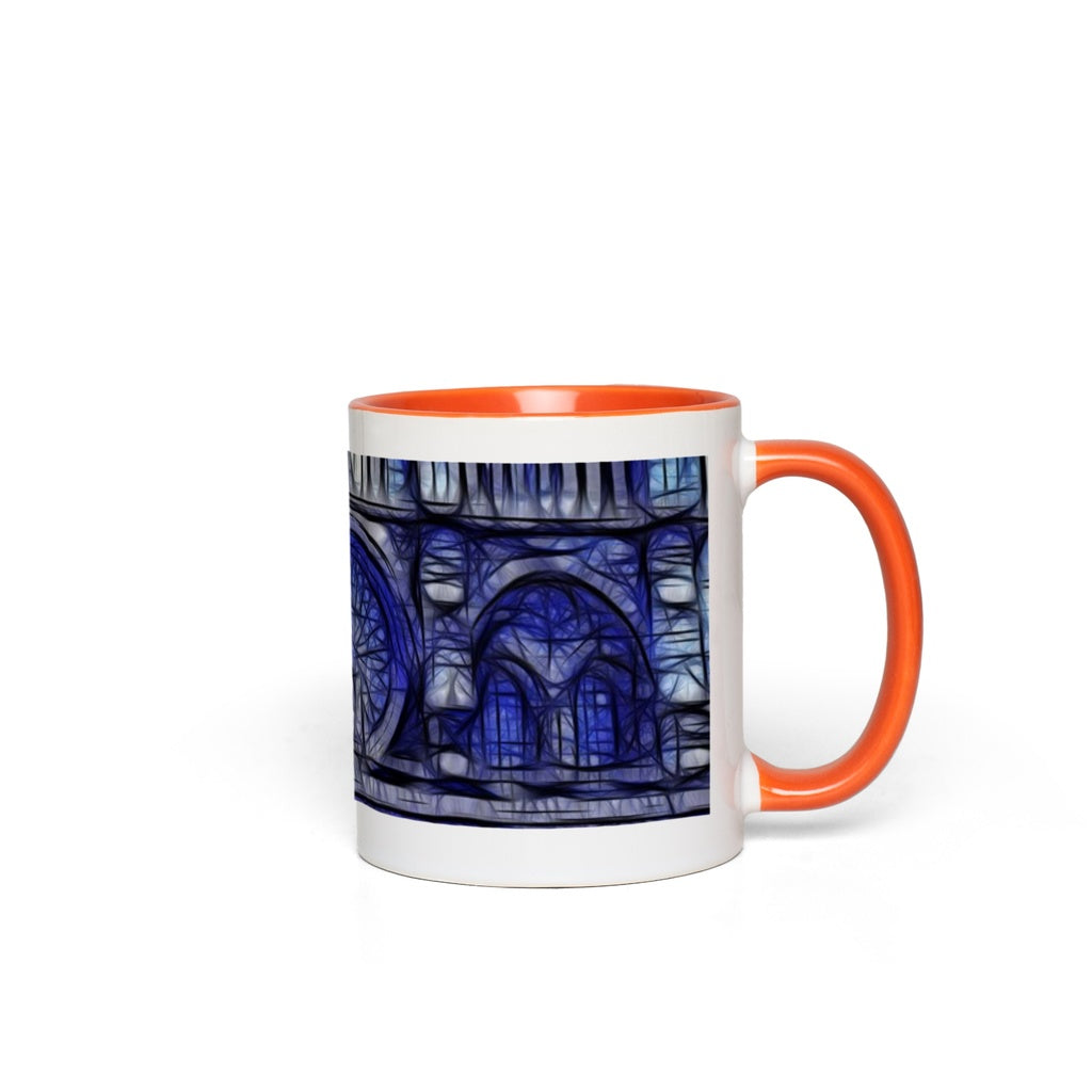 Cathedral In Blue Accent Mugs