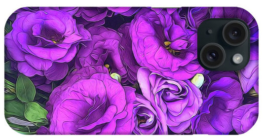 Purple Lisianthus Flowers - Phone Case