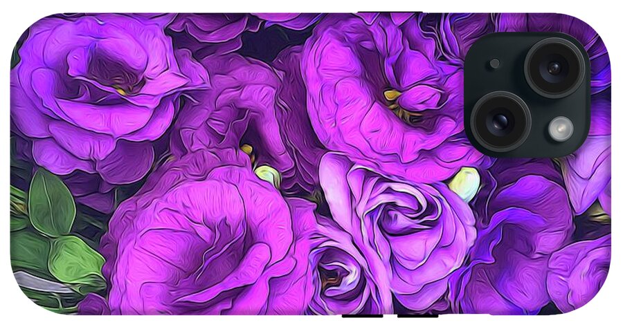 Purple Lisianthus Flowers - Phone Case