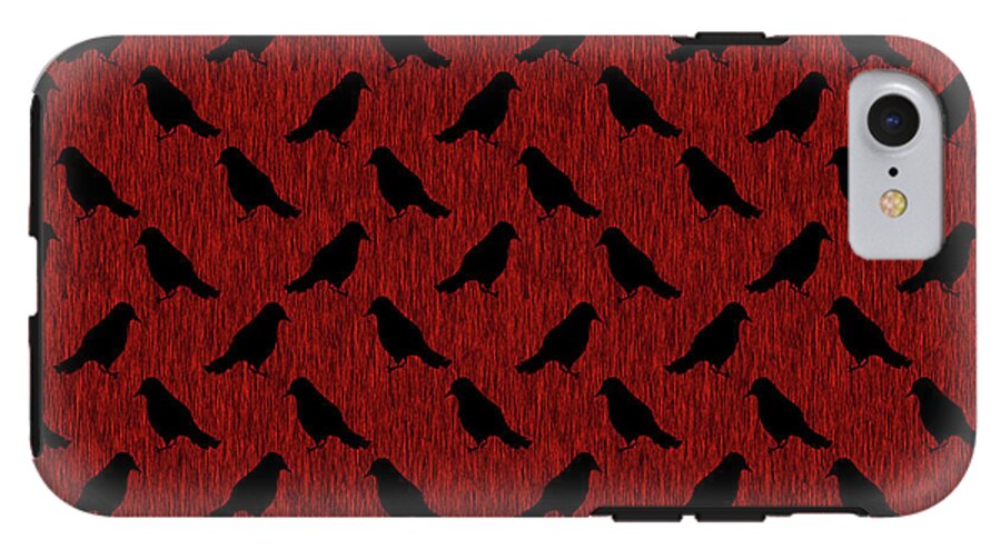 Ravens On Red - Phone Case