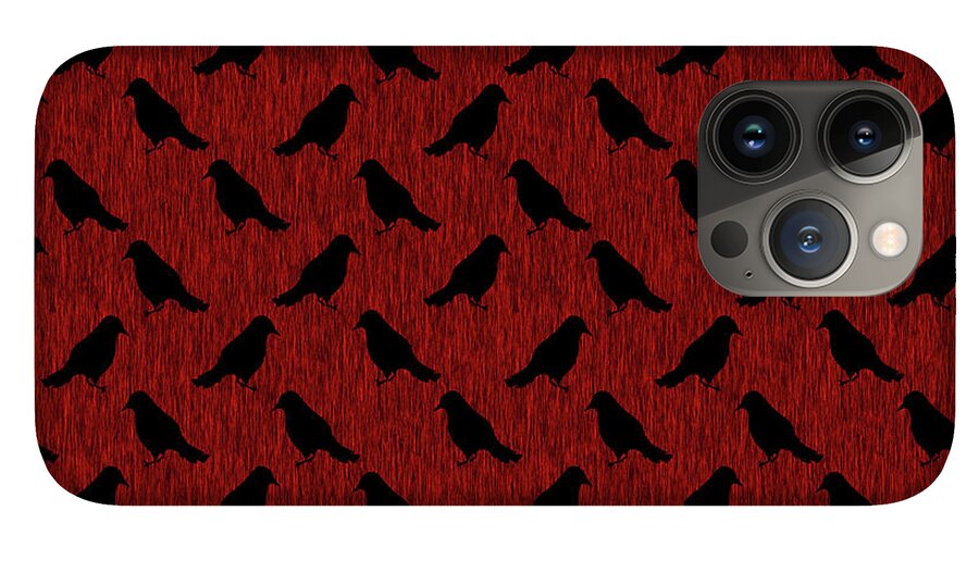 Ravens On Red - Phone Case