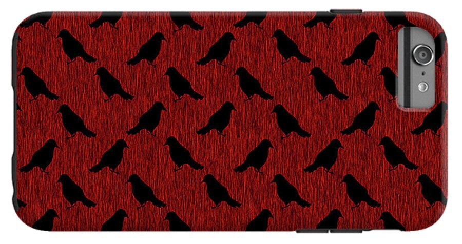 Ravens On Red - Phone Case