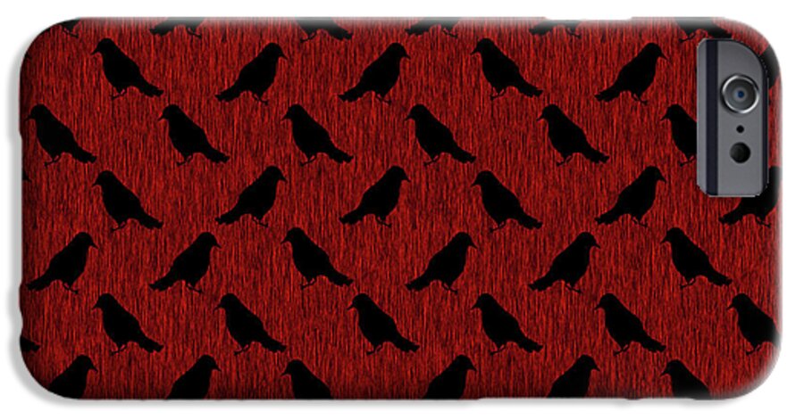 Ravens On Red - Phone Case