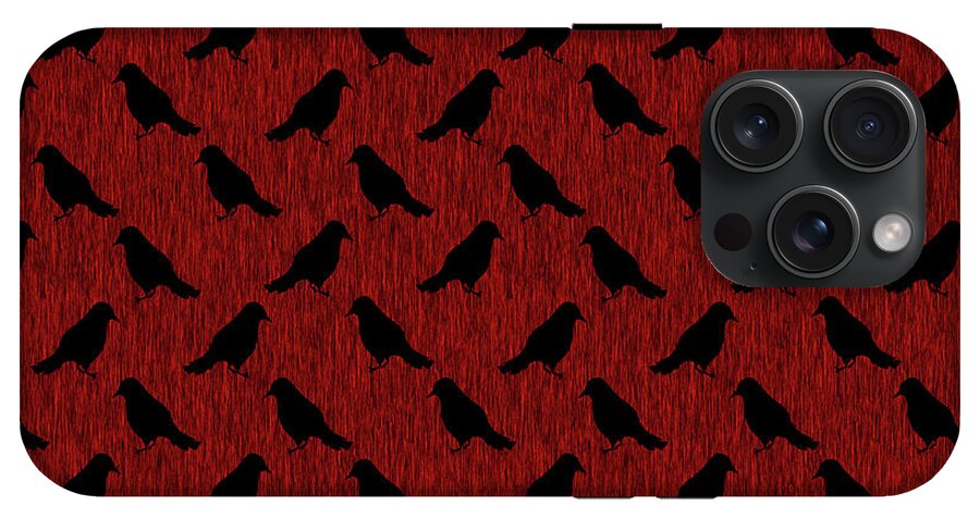 Ravens On Red - Phone Case