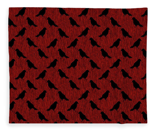 Ravens On Red - Blanket