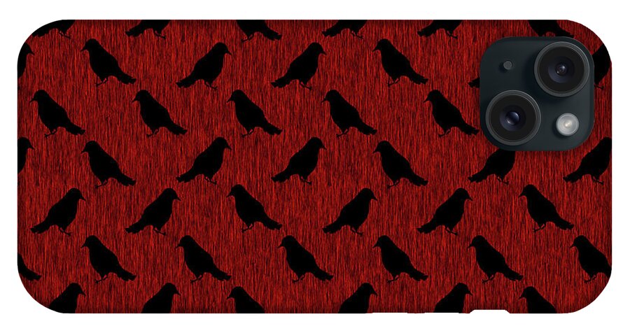 Ravens On Red - Phone Case