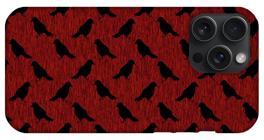 Ravens On Red - Phone Case